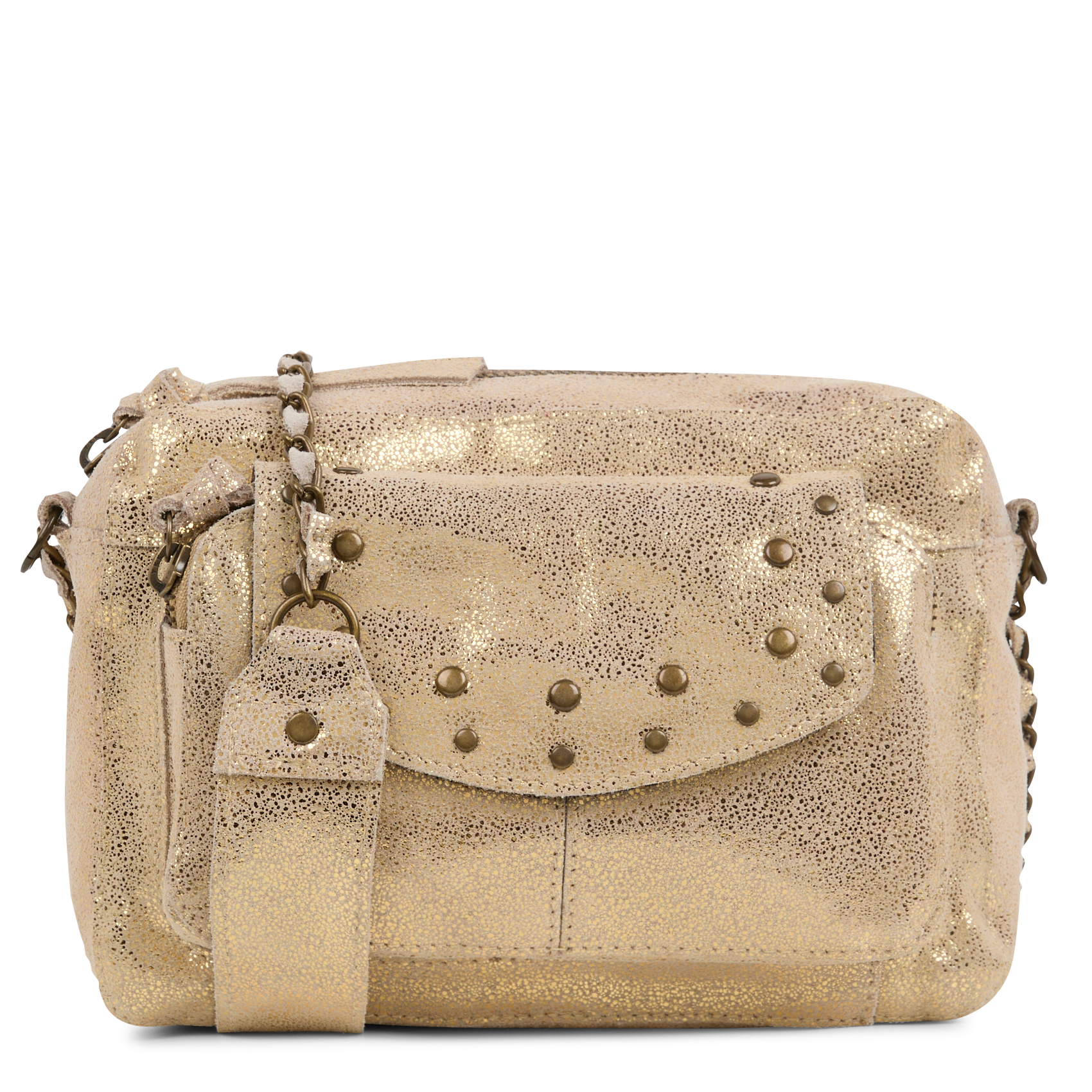 NADJA - Sac bandoulière en cuir | Doré