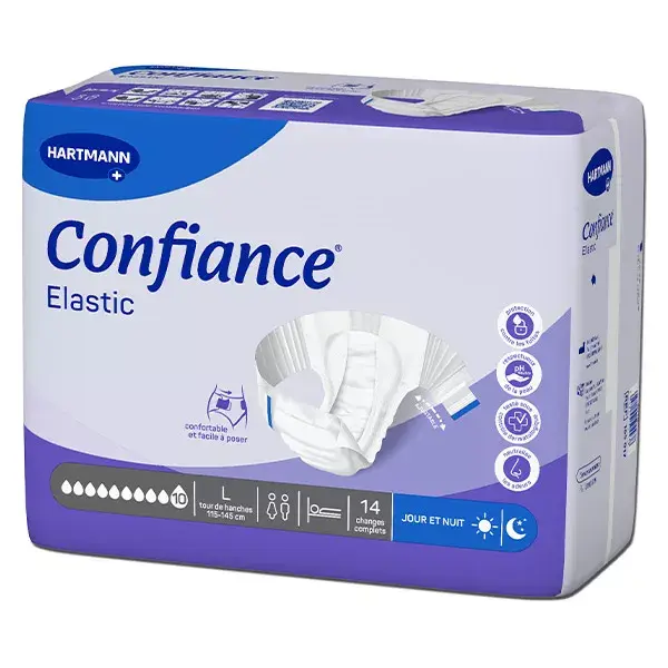 Fraldas Hartmann Confiance Elastic 10 Drops Tamanho G 14 unidades