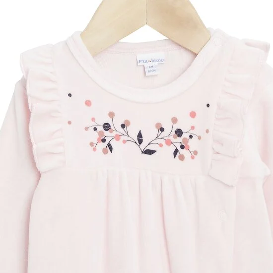Lovely Capucine Pyjama en velours   Pink Aubepine        18 mois   de               P'tit bisou