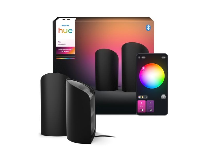 Philips Hue Play Wallwasher duo Schwarz Play Wallwasher mit ColorCast Funktion