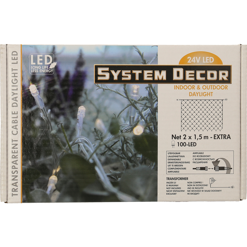 Star Trading System Decor LED Netz, 2 x 1.5 m, transparent