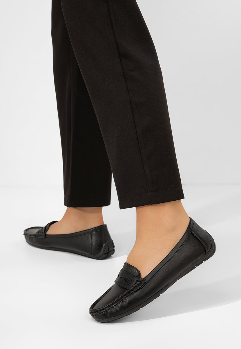 Mocassins femme noirs Jerila