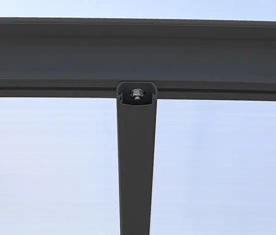 Aluminium-Rundbogen-Carport, ca. 3 x 5 m