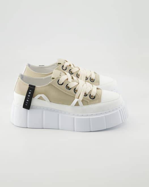 Inuikii Matilda Canvas Low Sneaker in Beige