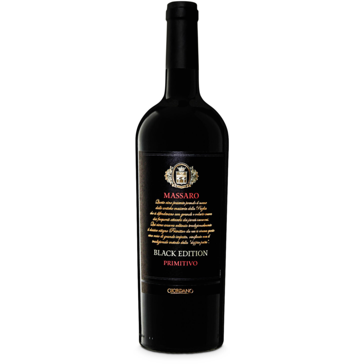 Primitivo del Salento IGP Massaro Black Edition -75cl