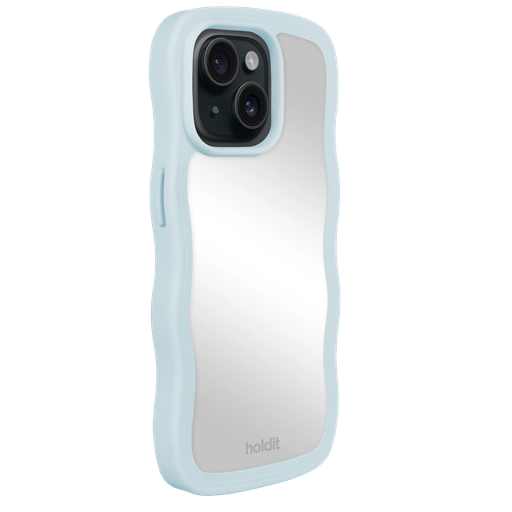 holdit Iphone 15/14/13 Wavy Cover, Mineral Blue/Mirror