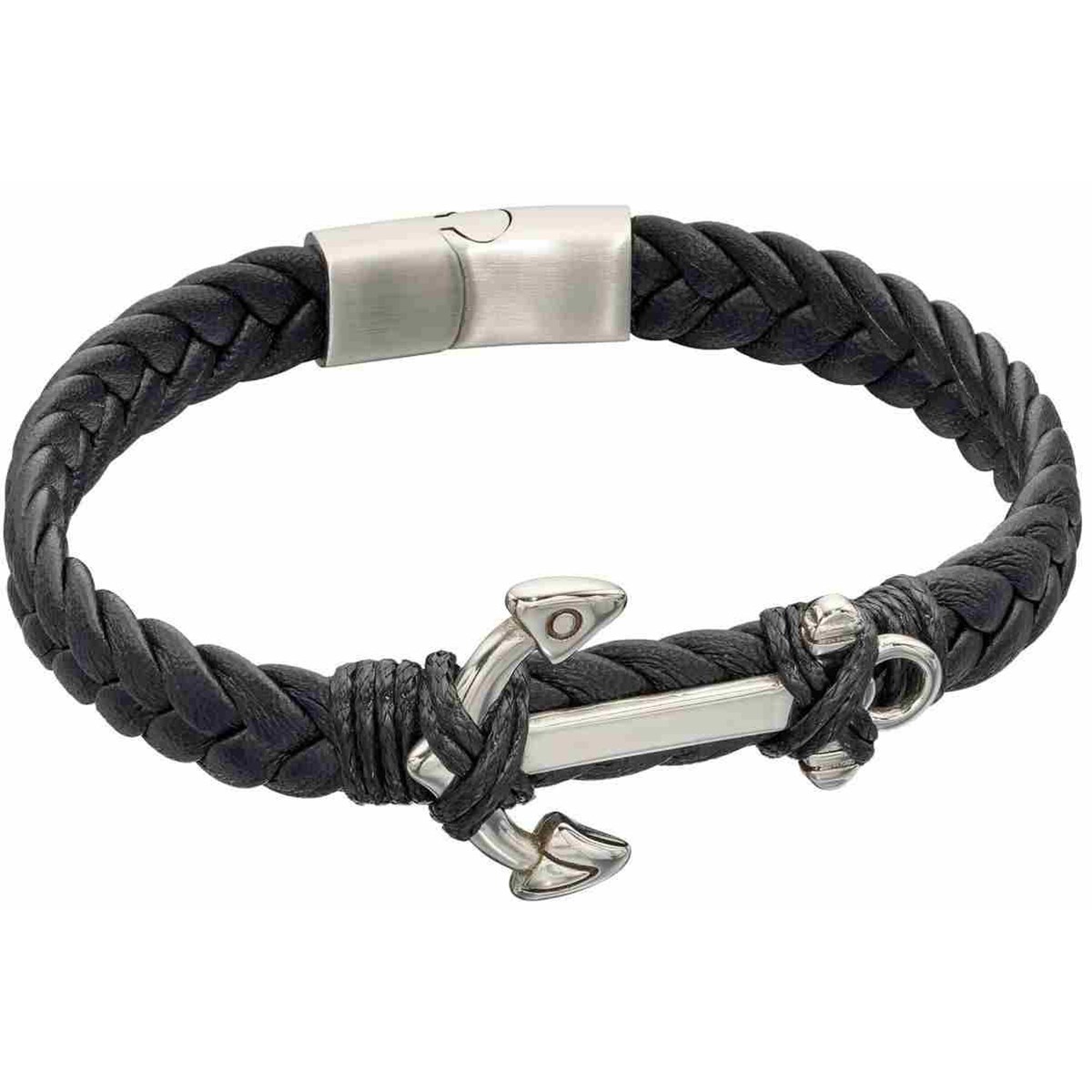 Bracelet cuir en acier inoxydable