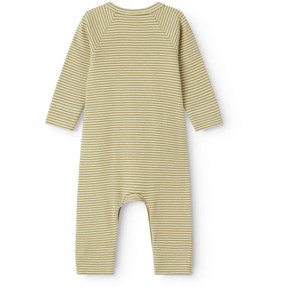 Køb MarMar Newborn Modal Fine Rib Olive Stripe Rikke Heldragt