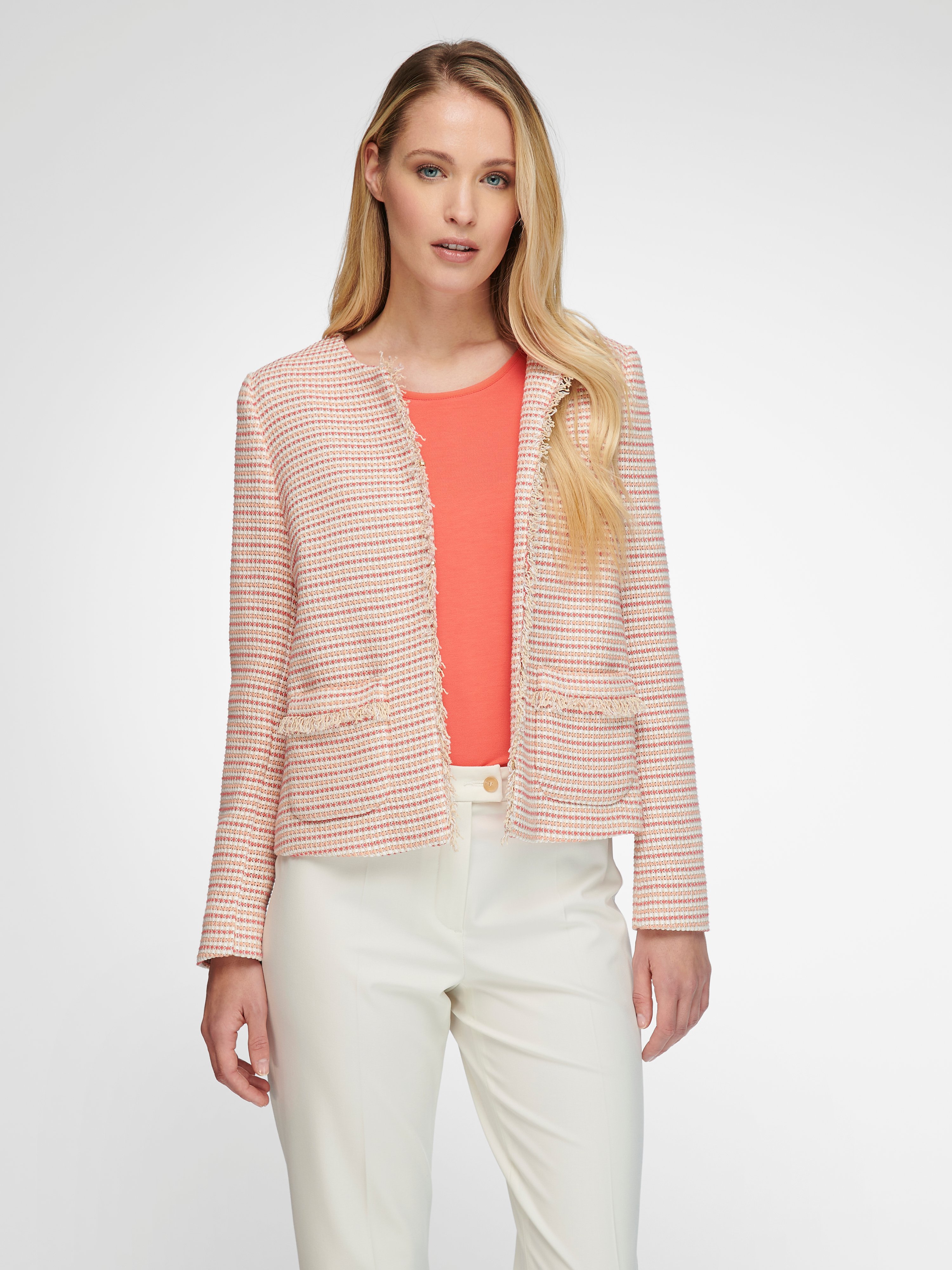 Rundhals-Blazer