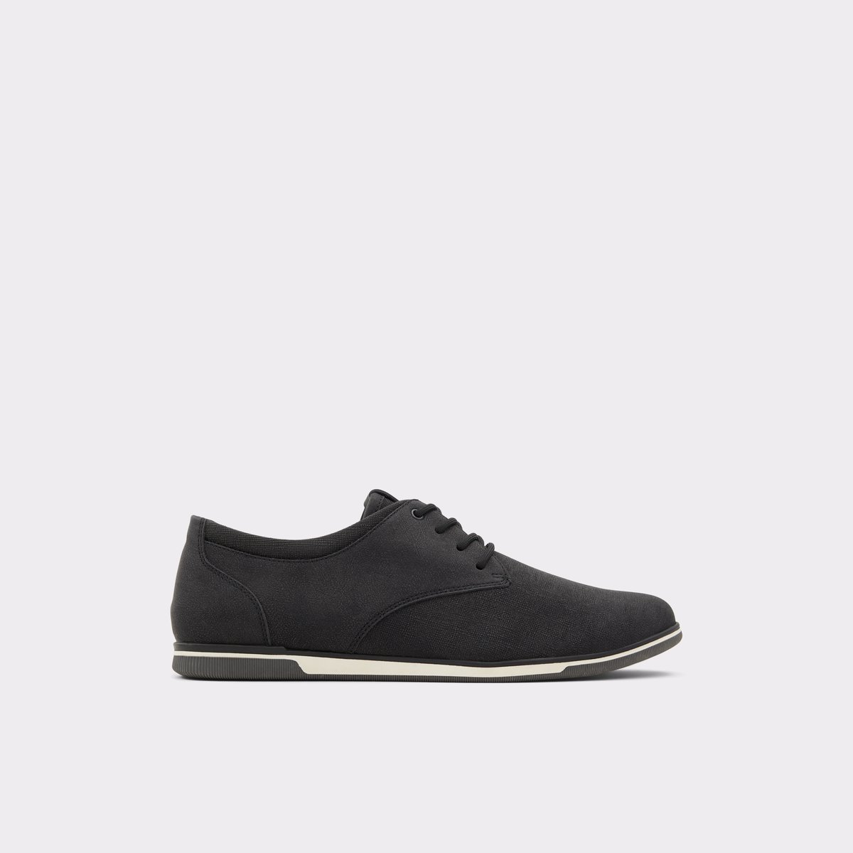 Heron Black Synthetic Embossed Men Sneakers