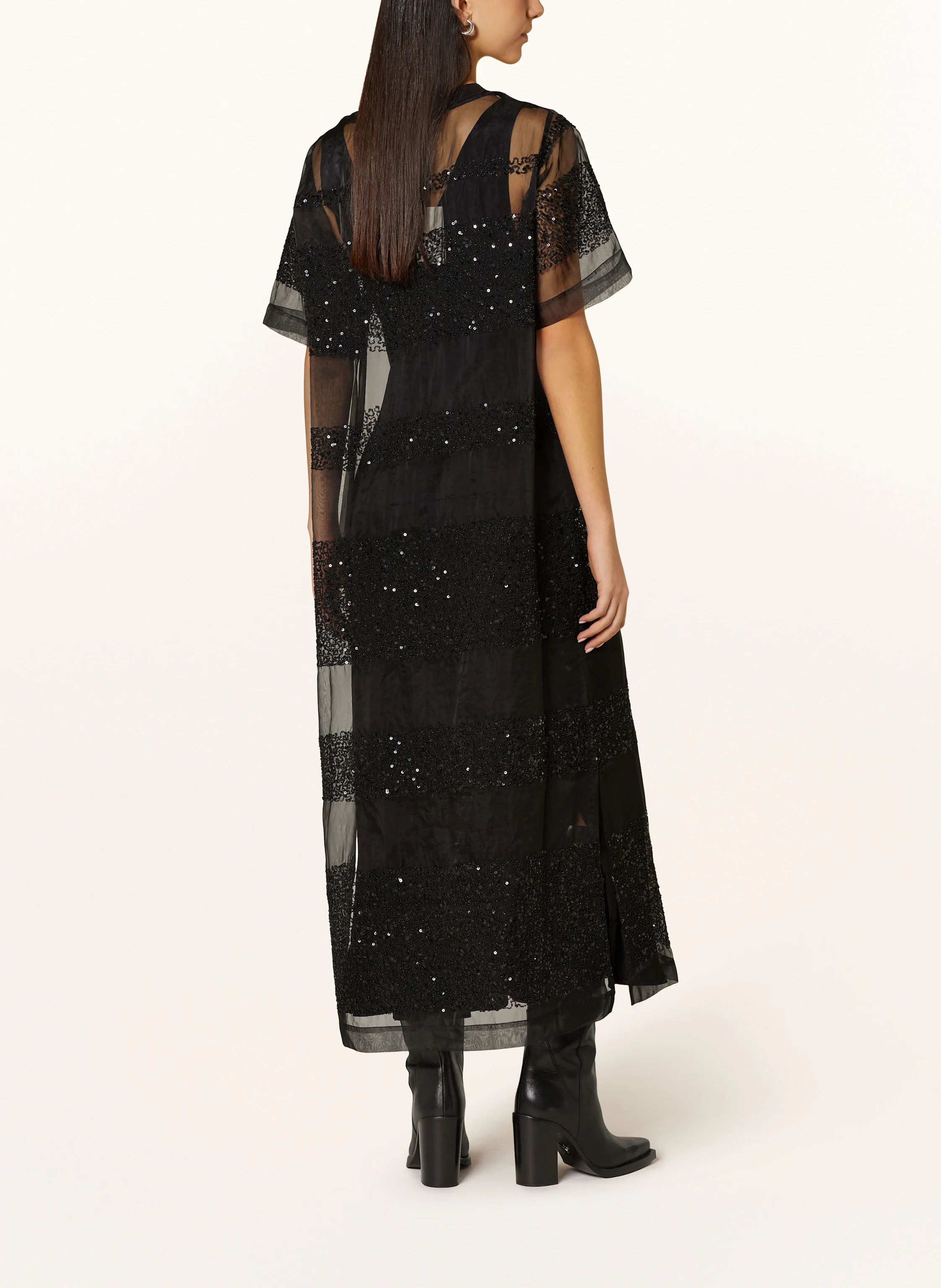 ALLSAINTS Kleid IZABELA mit Schmuckperlen und Pailletten
