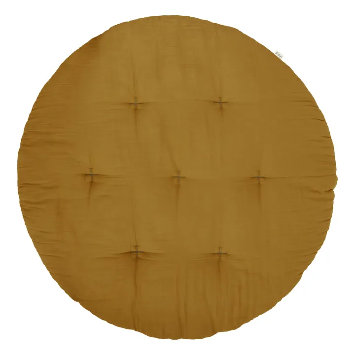 Numero 74 Tapis futon rond en coton bio | Gold S024