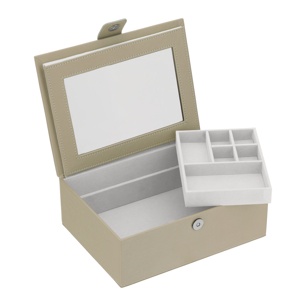 Coffret bijoux beige