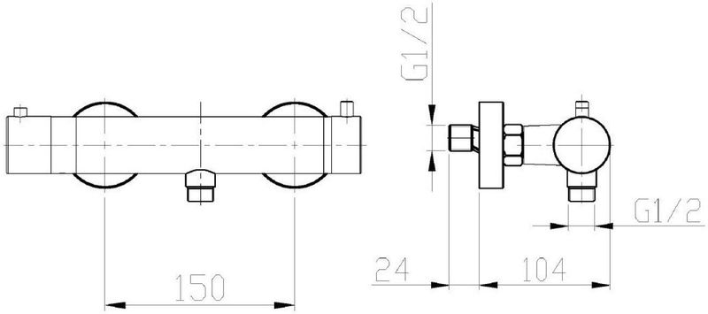 Boss & Wessing - Janeiro - Douchekraan Opbouw - Geborsteld RVS