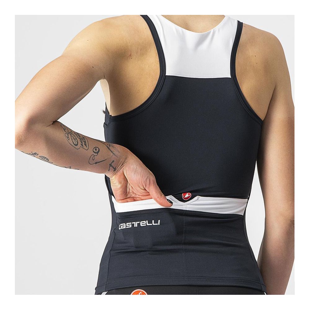 Castelli SOLARIS - Débardeur Femme noir/blanc