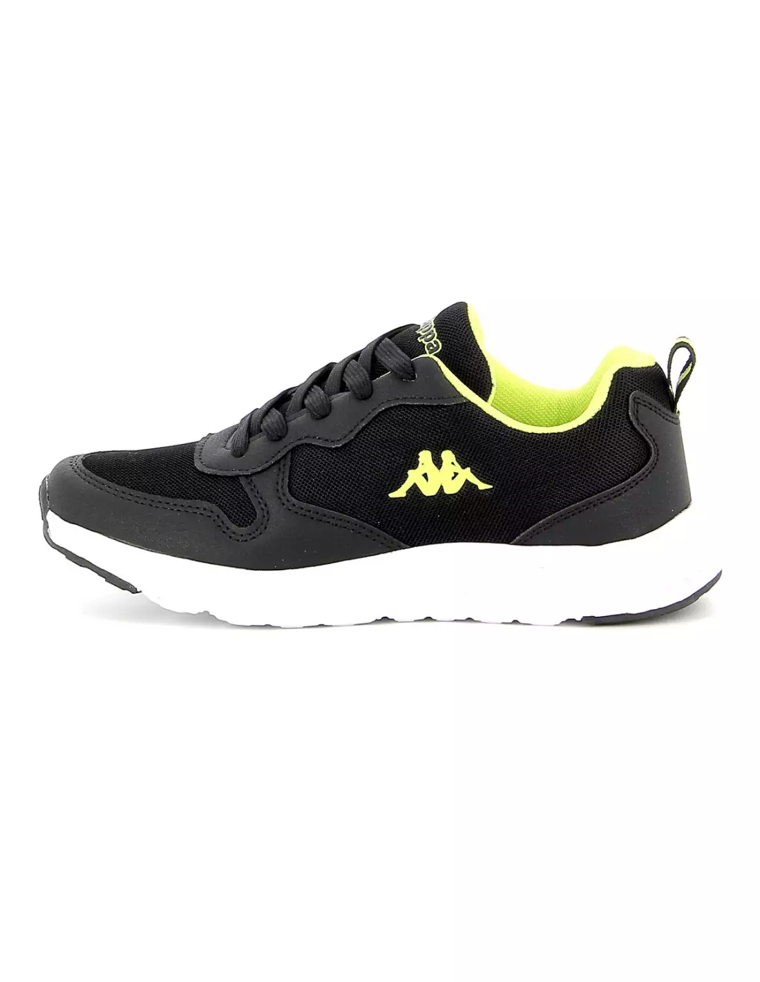 KAPPA DELVIS LACE - Sneakers Blackyellowfluo