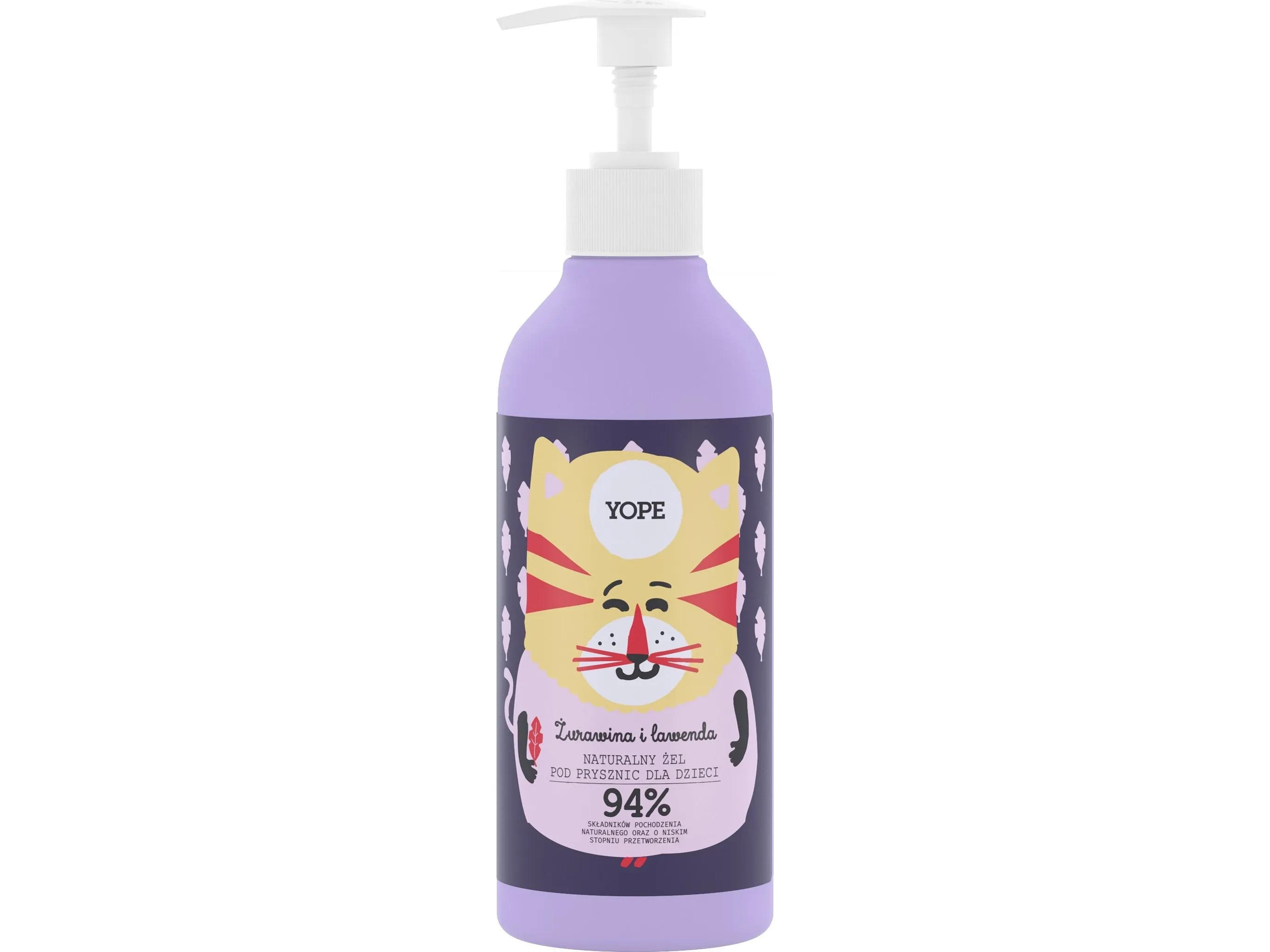 Yope YOPE Natural Shower Gel for Children - CRANBERRY and LAVENDER 400ml