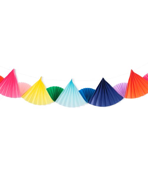 guirlande papier éventails multicolore 6 m