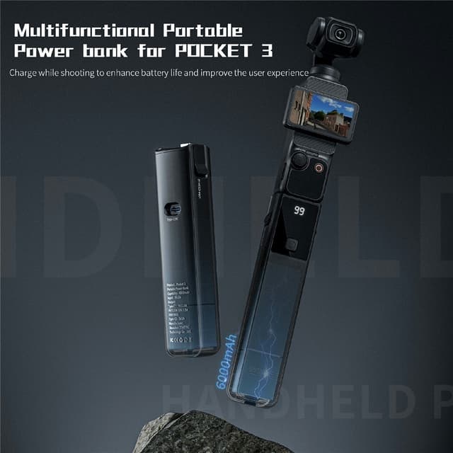 Batteripakke STARTRC til DJI Osmo Pocket 3 opladnings-actionkamera Powerbank