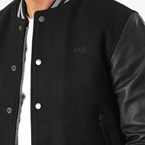 Veste Teddy Cuir LC8705 Noir