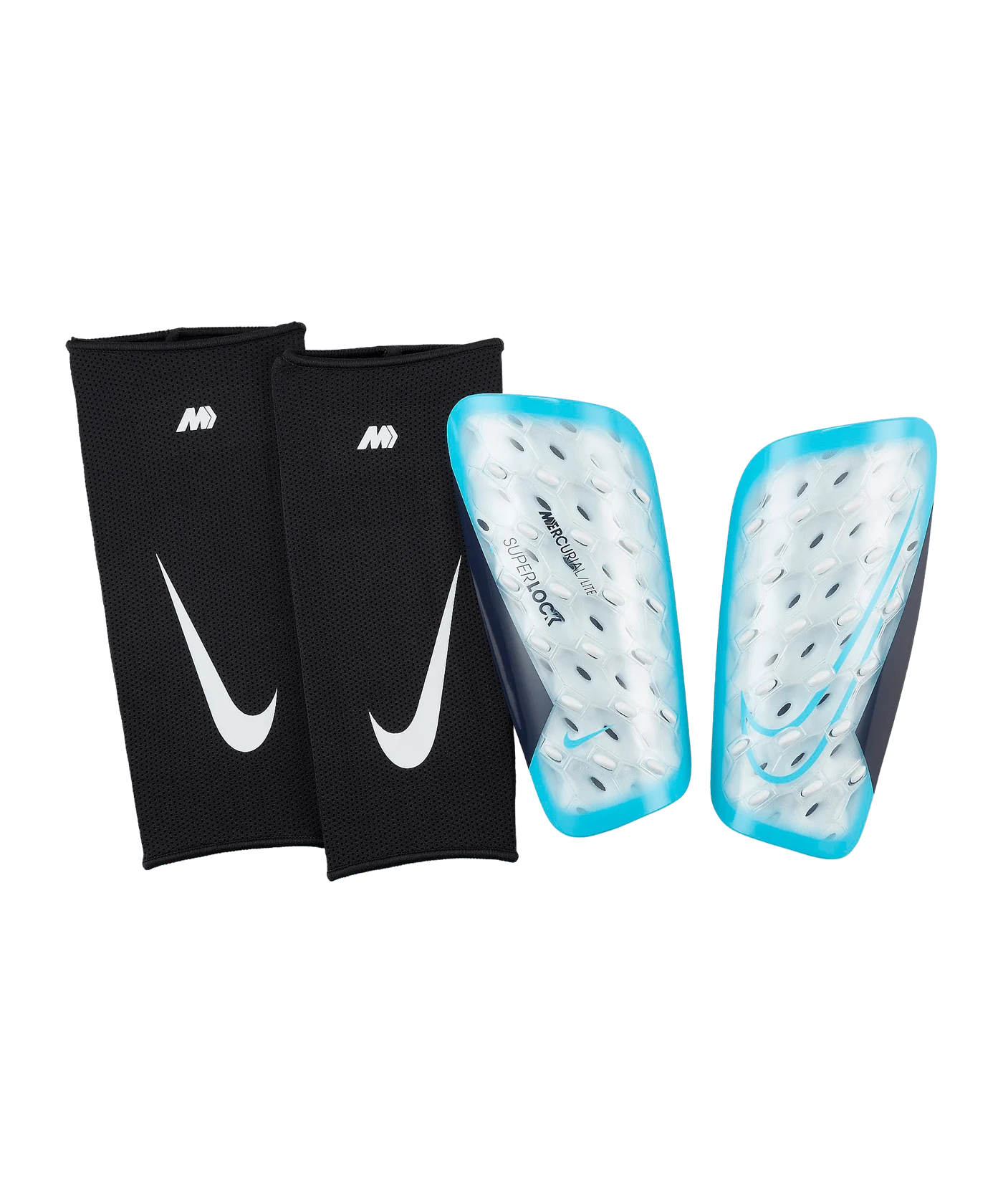 Nike Mercurial Lite SuperLock Schienbeinschoner Blau F420