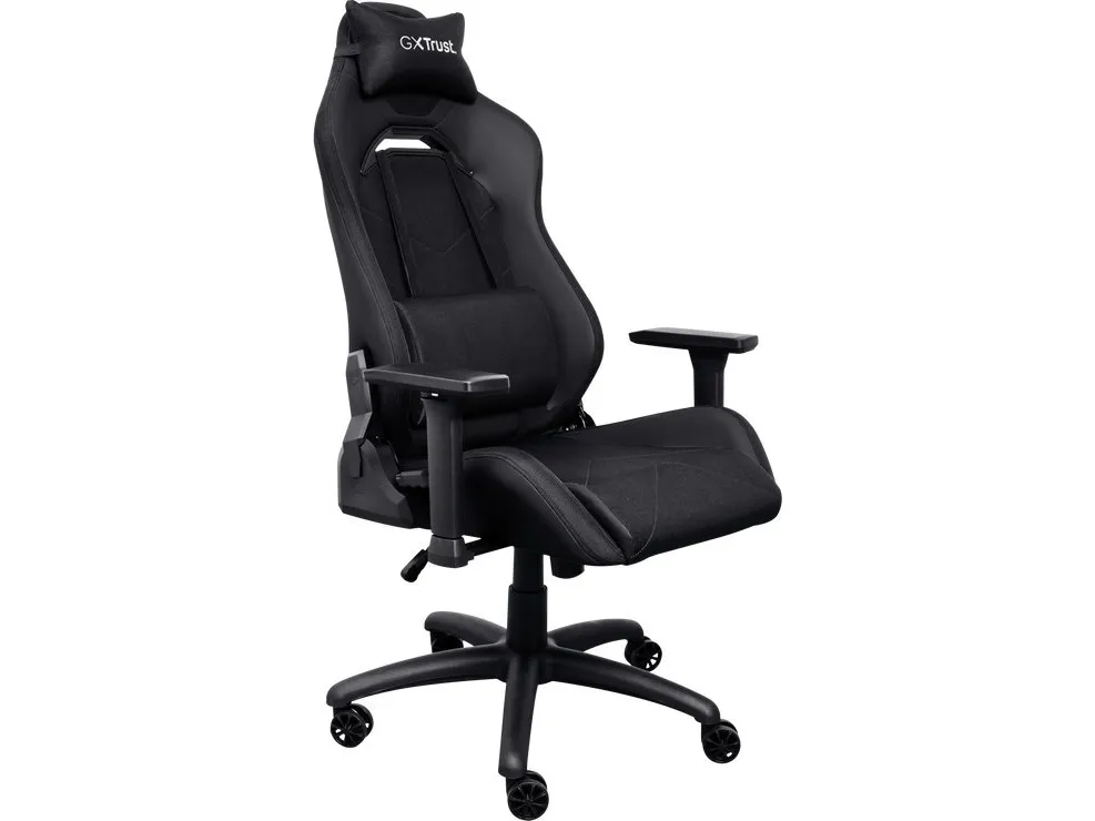 Trust GXT 714 Ruya - Spillestol - armstøtter - T-formet - vippe - drejeled - high-density skum, PU-behandlet læder, plastik - sort