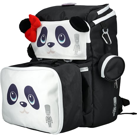 Danpen skoletaske - Panda med sløjfe og ører