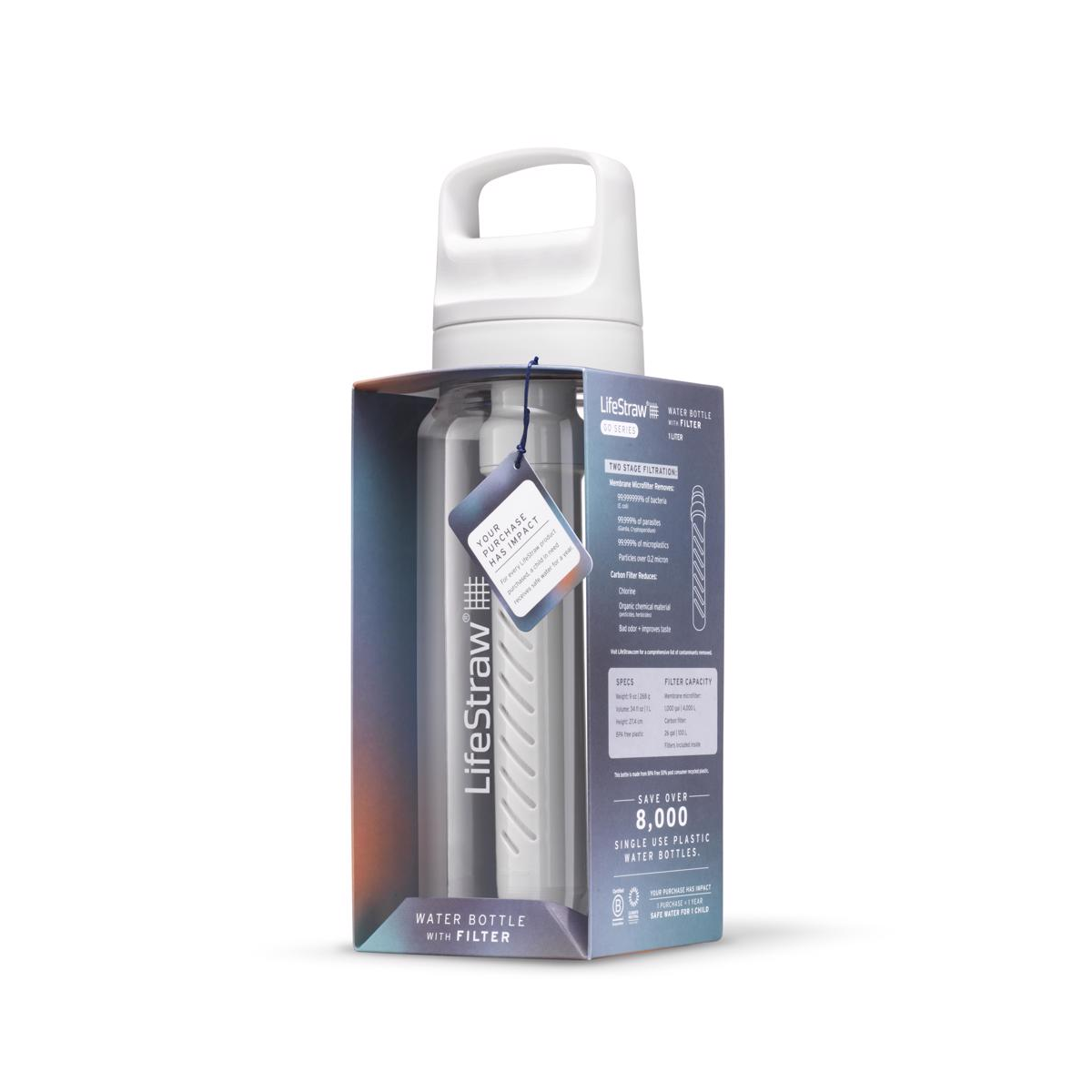 LifeStraw Go 2.0 1L transparante waterfilterfles