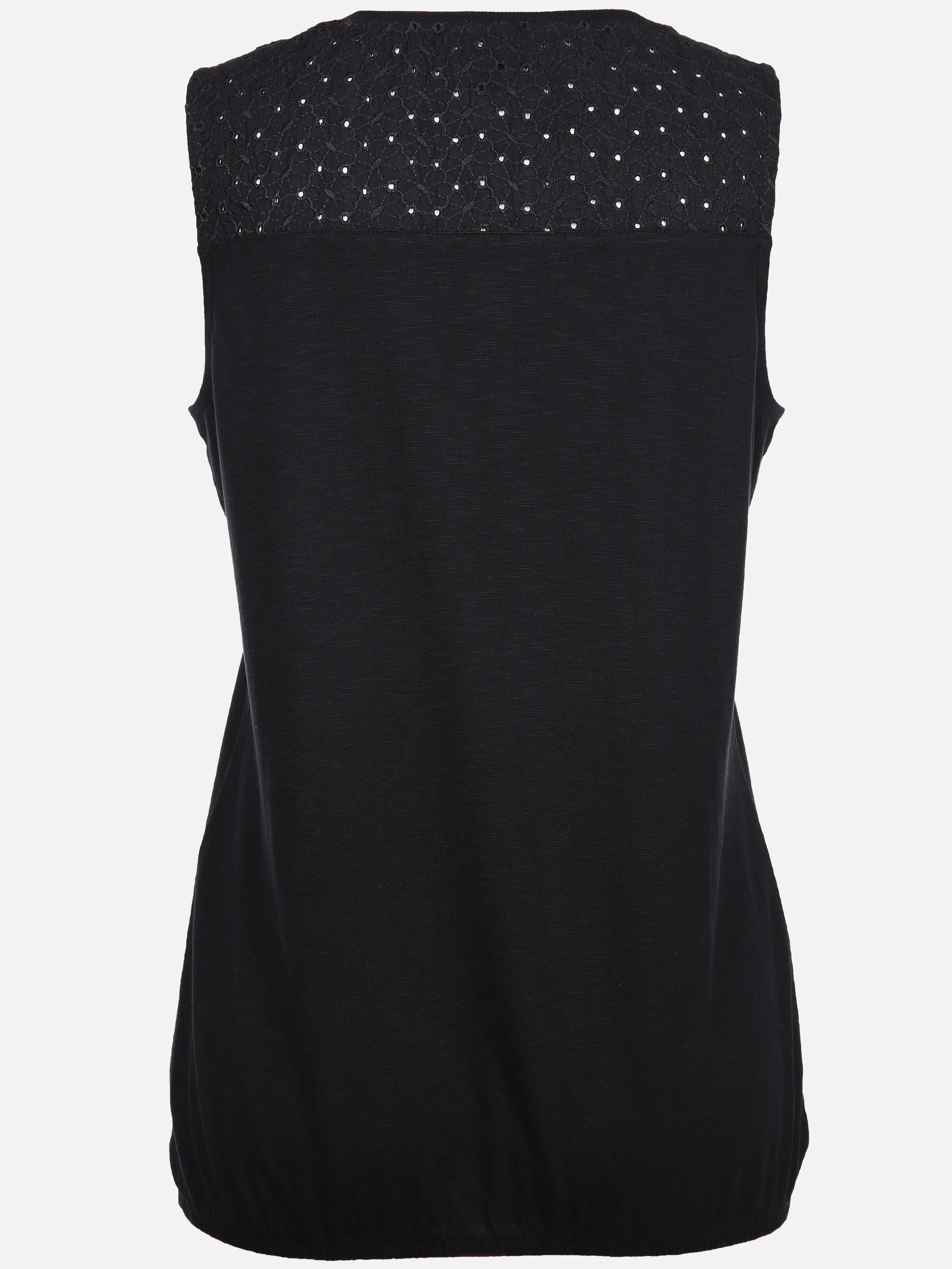 Damen Jerseytop mit Spitzenpasse