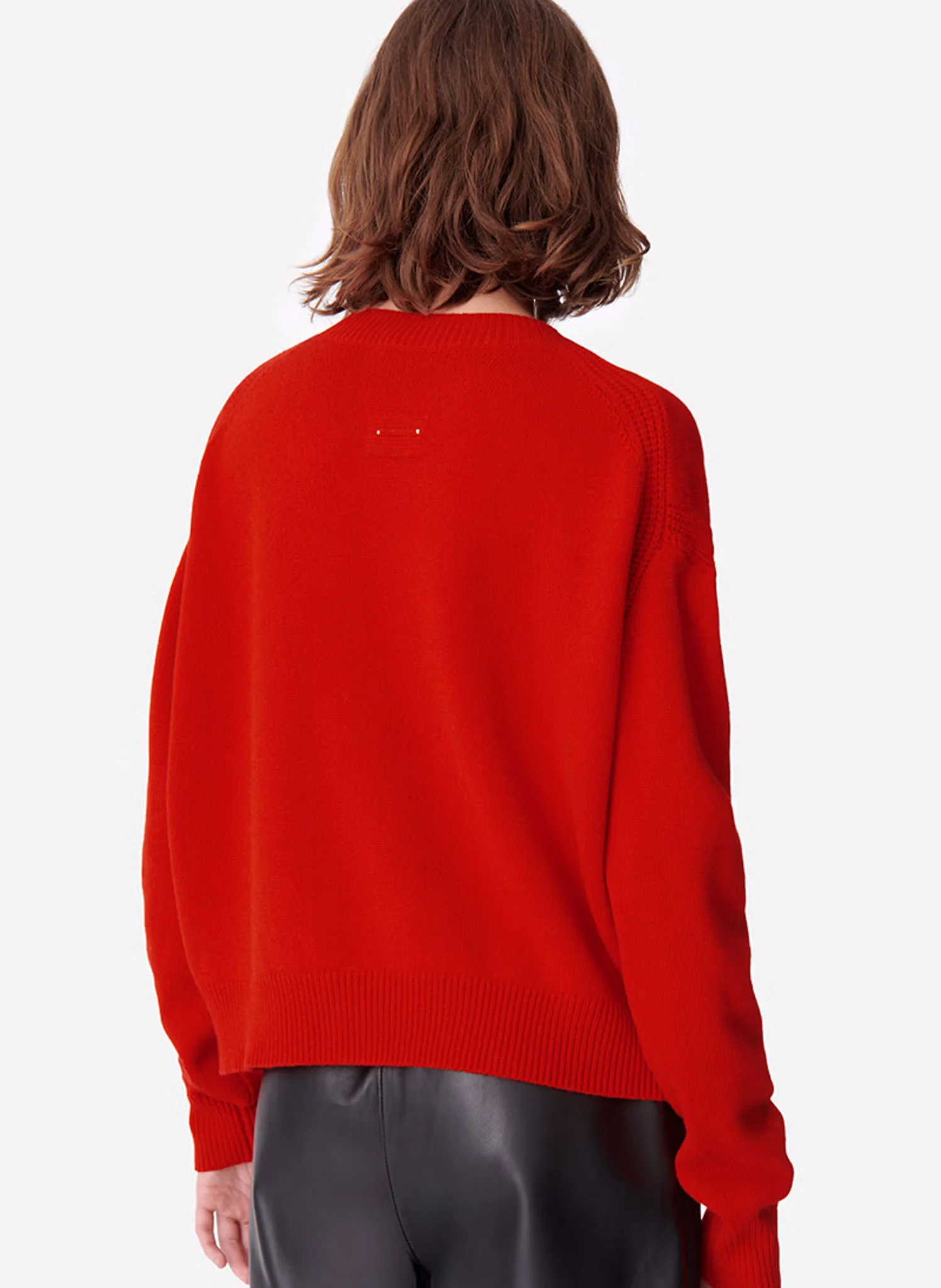 DIDIA - Pull col rond en laine | Rouge