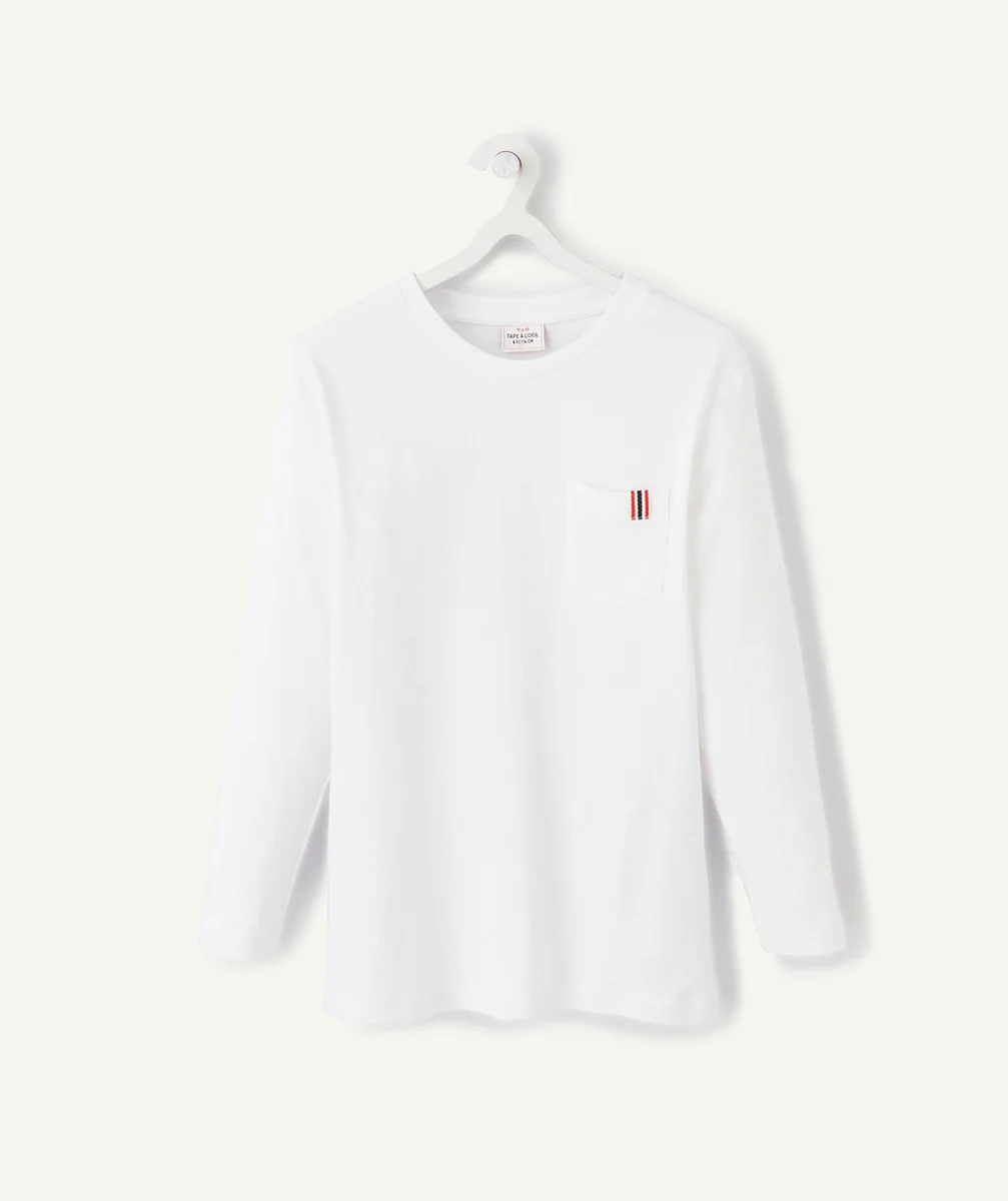 LE T-SHIRT BLANC AVEC POCHE EN COTON BIOLOGIQUE
