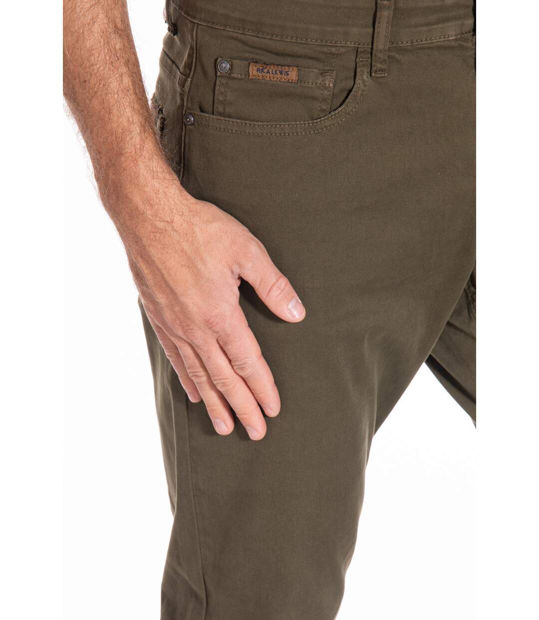 Jeans RL70 coupe droite confort stretch WES MARRON