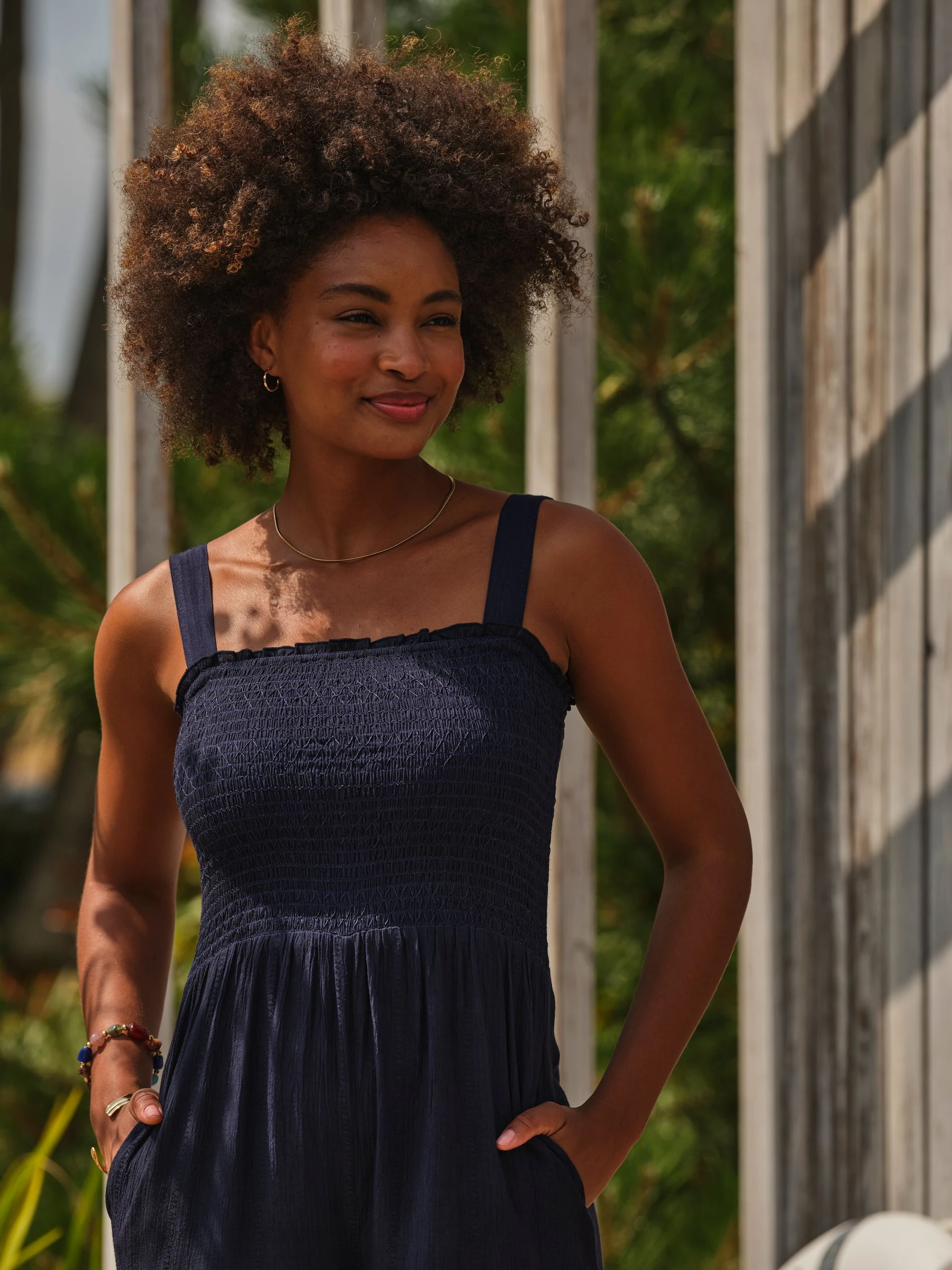 FatFace Beachwear Shirred Jumpsuit