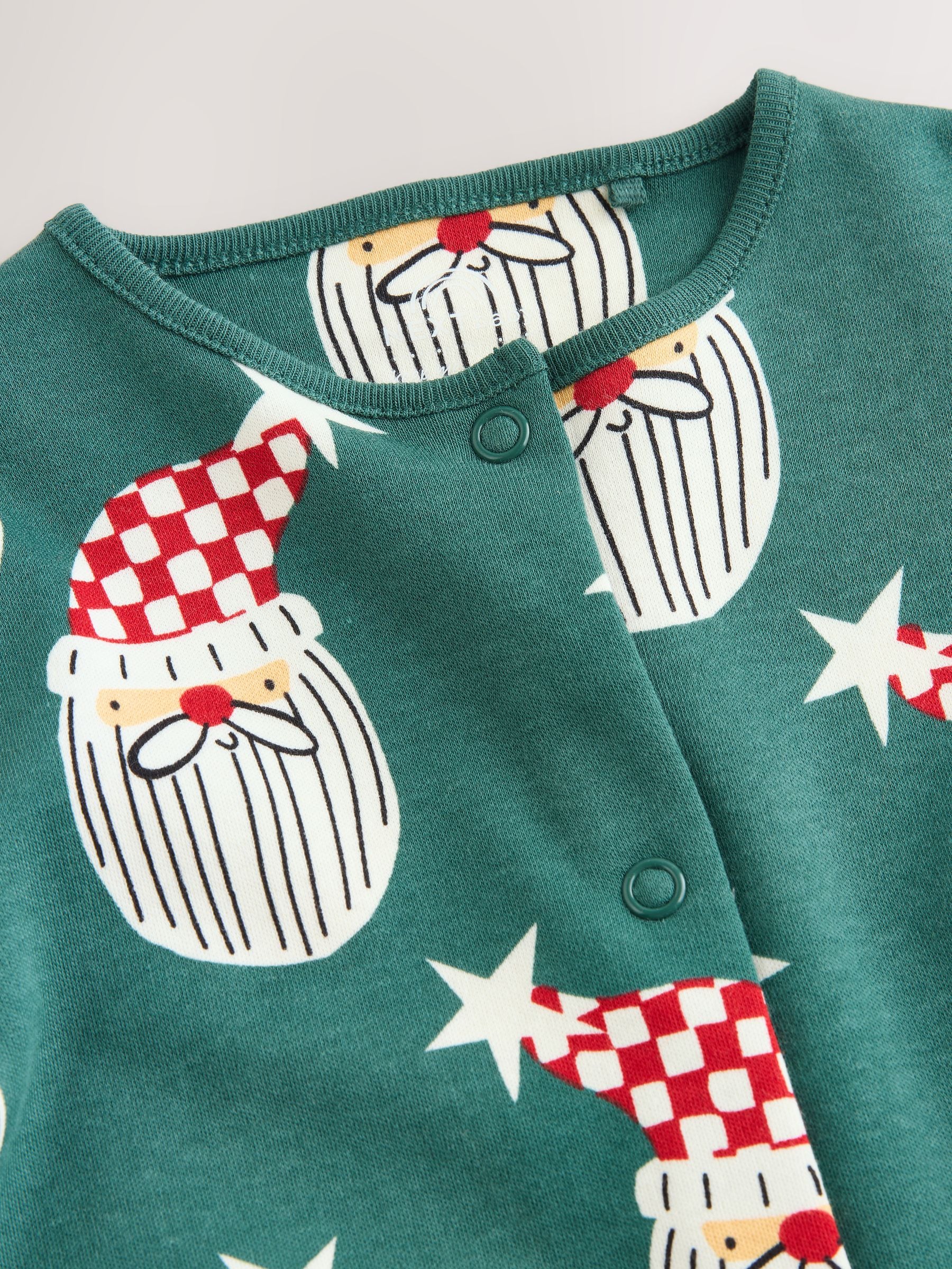 Groen - Santa Matching Family Kerstmis Pyjama (0mnd-3jaar)