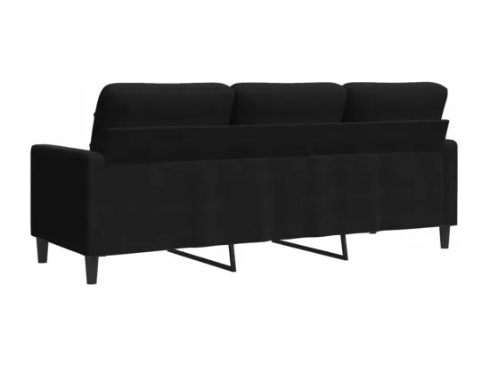 Canapé à 3 places Noir 180 cm Velours