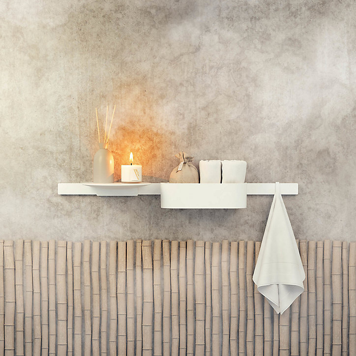 Barre murale 70 cm blanc Wallstoris Hansgrohe