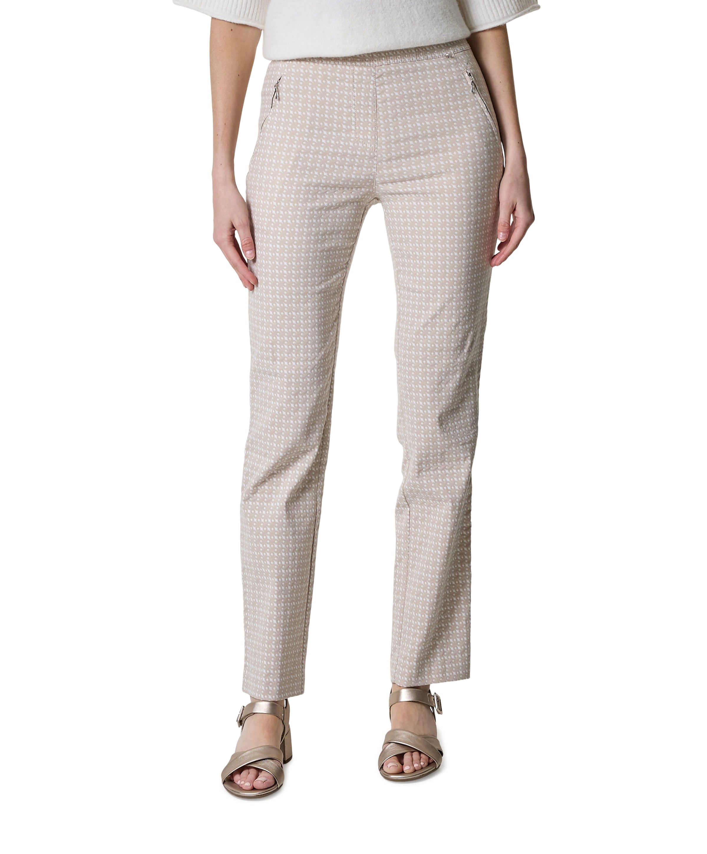 Relaxed by Toni Alice Zip dames broek beige