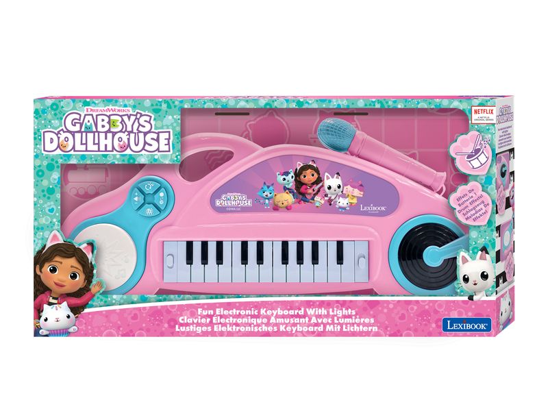 Lexibook Elektronisches Klavier Gabby Kleines Klavier für Kinder mit Mikrofon und Aux-In-Kabel