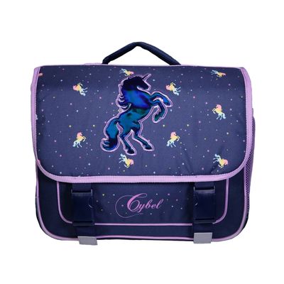 Cartable Cybel - 38 cm - 2 compartiments - bleu - Bagtrotter