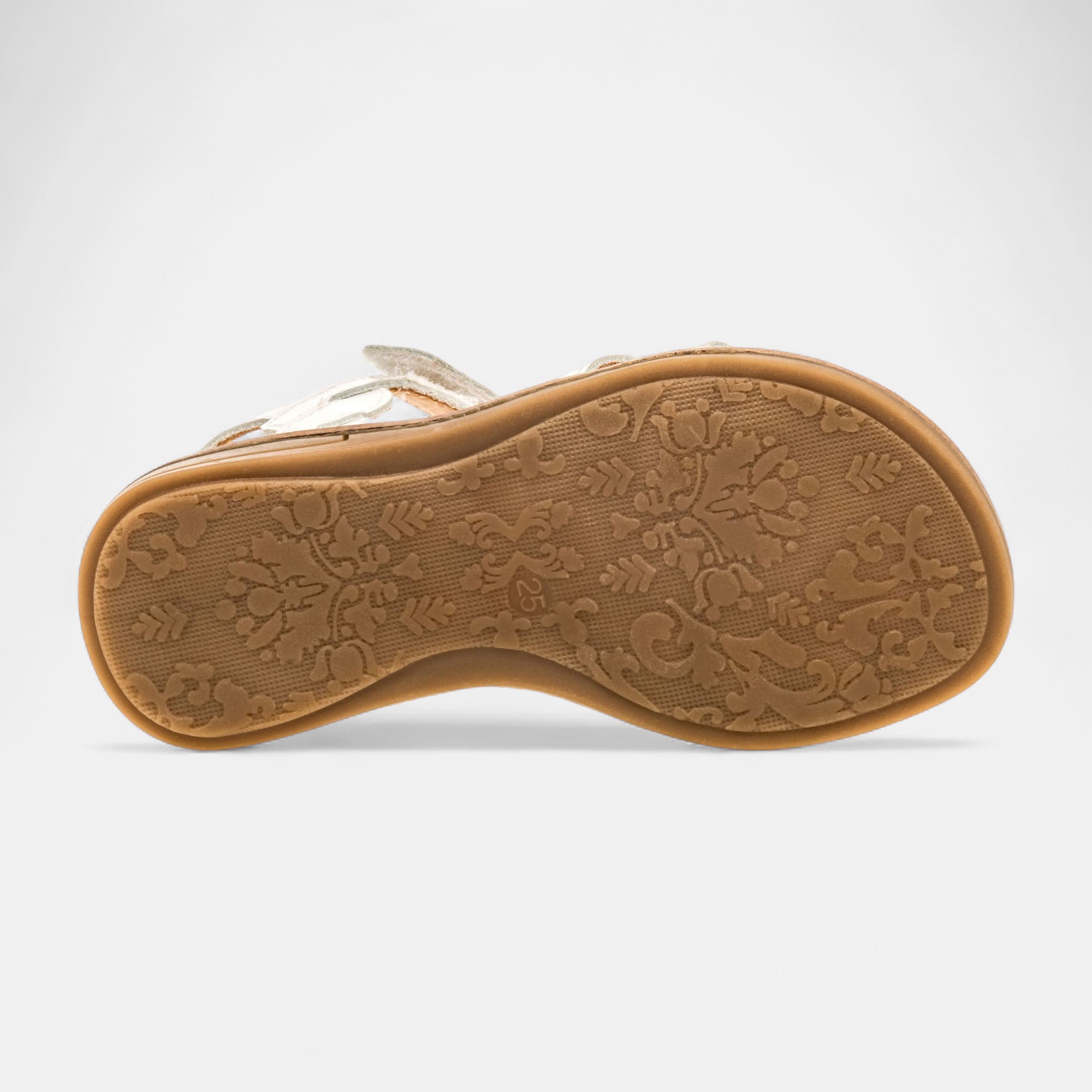 Nu-pieds Fille en cuir blanc