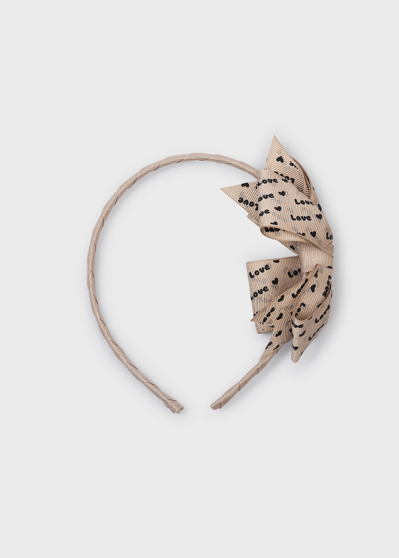 Tiara com laço estampado para meninas