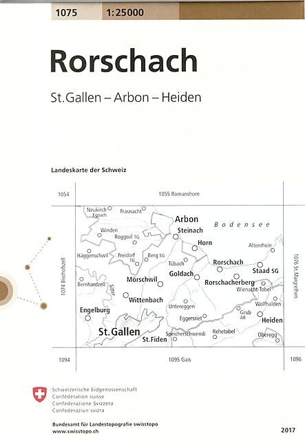 BUNDESAMT - 1075 RORSCHACH ECHELLE 1 25 000