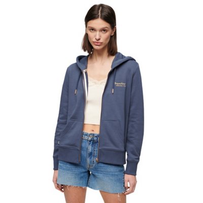 Sweatshirt zippé à capuche femme Essential Logo SUPERDRY