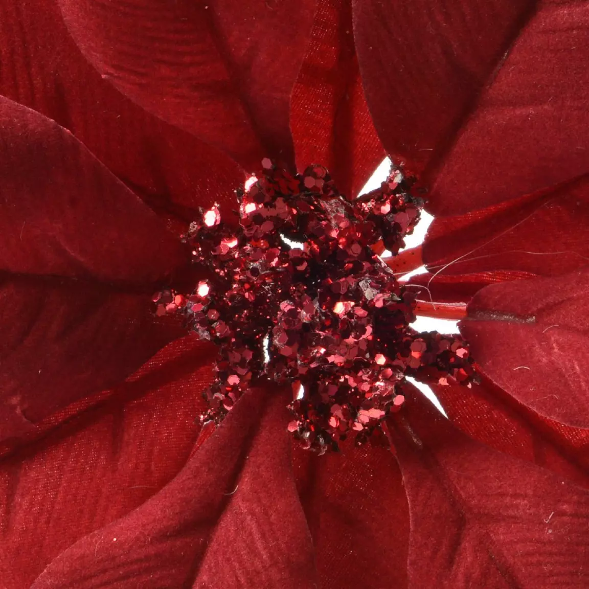 Fleur décorative sur pince (D24 cm) Bella Rouge
