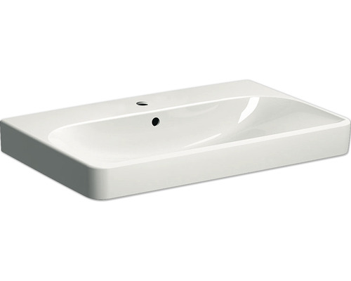 GEBERIT Smyle Vierkante wastafel 75 cm wit zonder coating 500249011