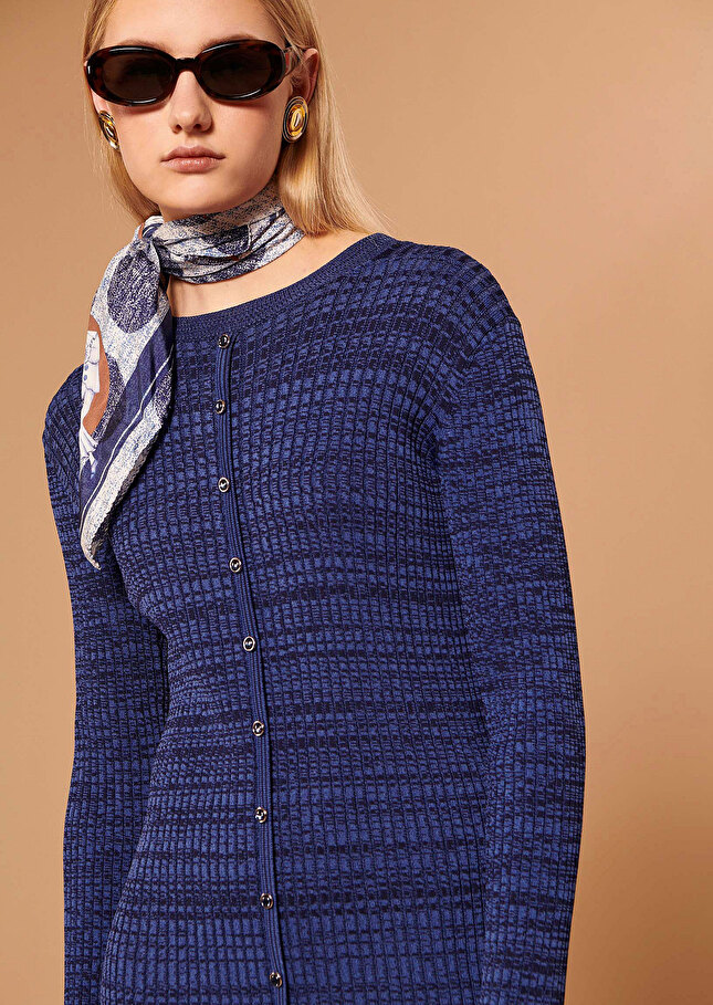 Robe Raliebleu chiné côtelée