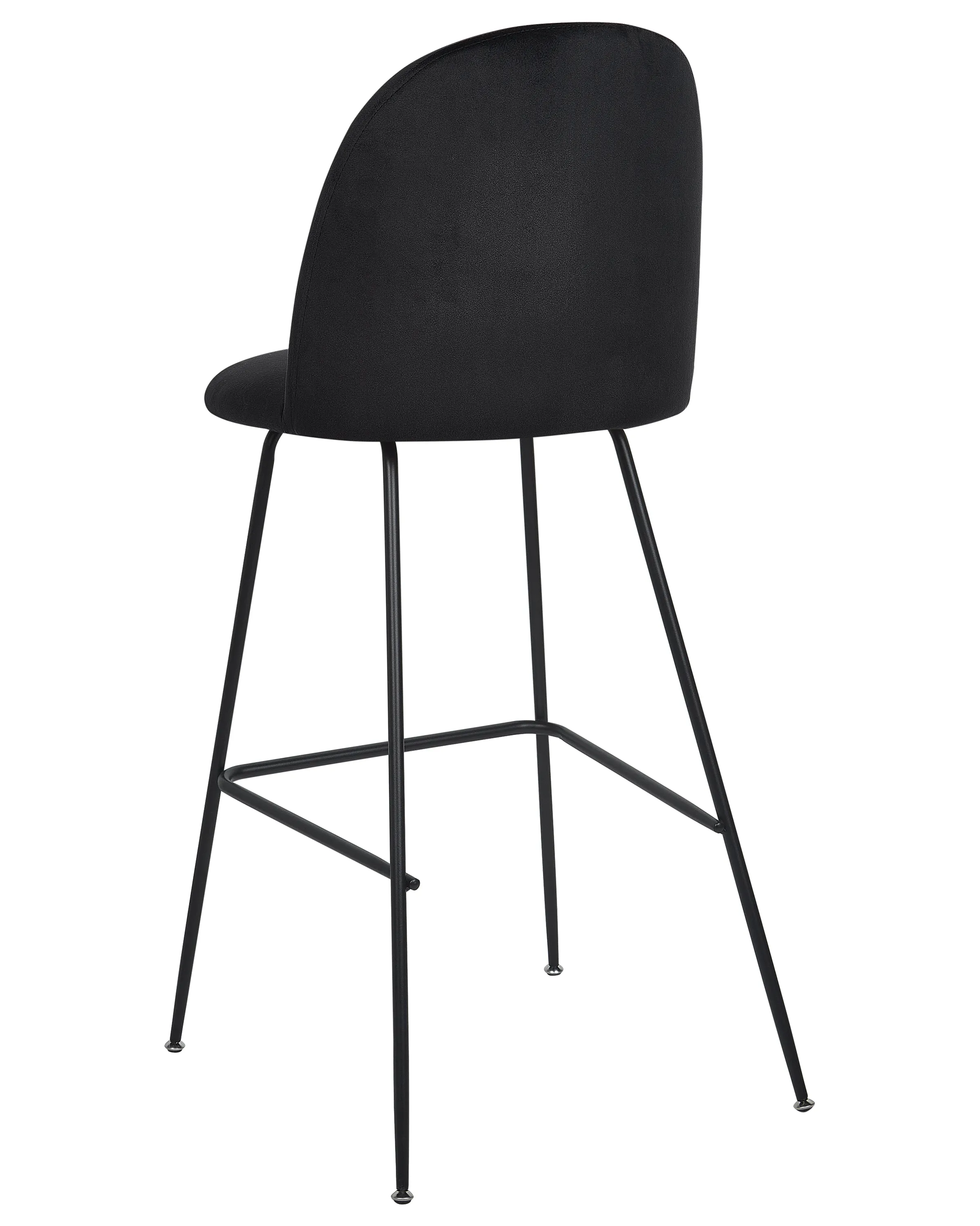 Set van 2 barstoelen ARCOLA Fluweel Zwart