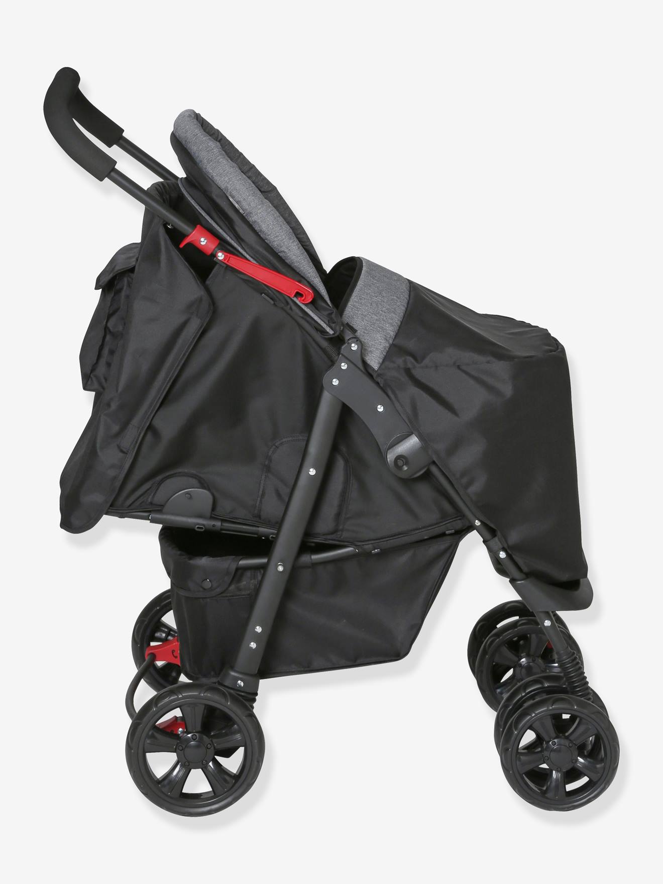 Conjunto Vertbaudet Primacity Duo: Cadeirinha de Bebê + Carrinho de Bebê, Cinza Mesclado Médio
