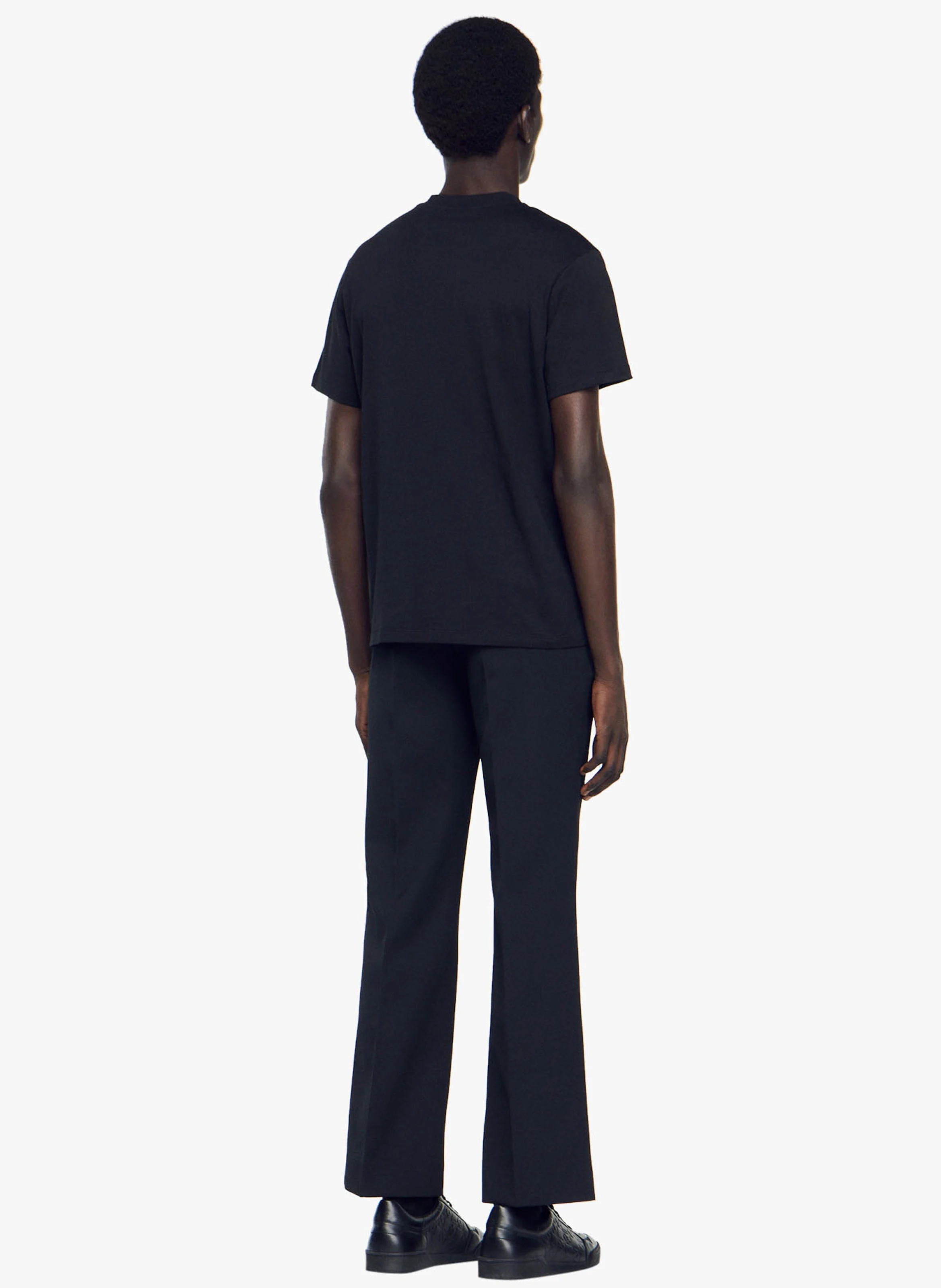 Tee-shirt manches courtes en coton| Noir