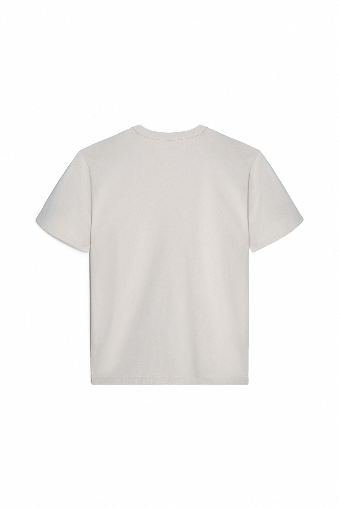 Camiseta básica de algodão com estampa de avião - Cinza